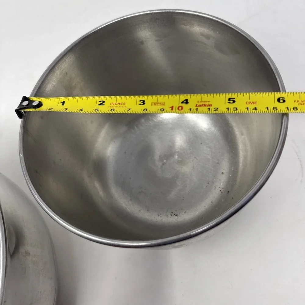 Sunbeam Mixmaster Stand Mixer Replacement Stainless Steel Bowls 9 & 6 In Bowl